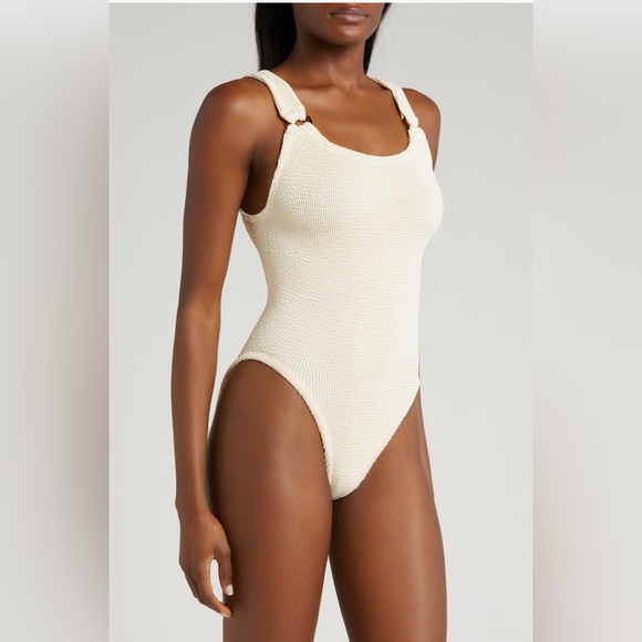 HUNZA G Domino One-Piece Swimsuit, BRAND NEW, Blush, $255 - Picture 6 of 13